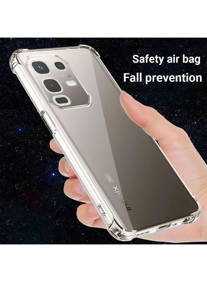 غطاء حماية كامل للكاميرا من السيليكون مع حواف TPU شفافة ناعمة، وزوايا معززة، لهاتف Infinix Note 50S - Image 2